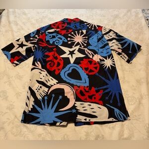 Alexander McQueen Papercut Graphic Camp Shirt